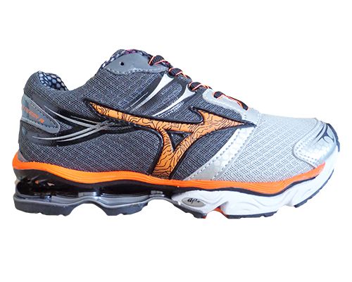 Tênis Mizuno Wave Creation 14 Grafite e Laranja MOD:10787